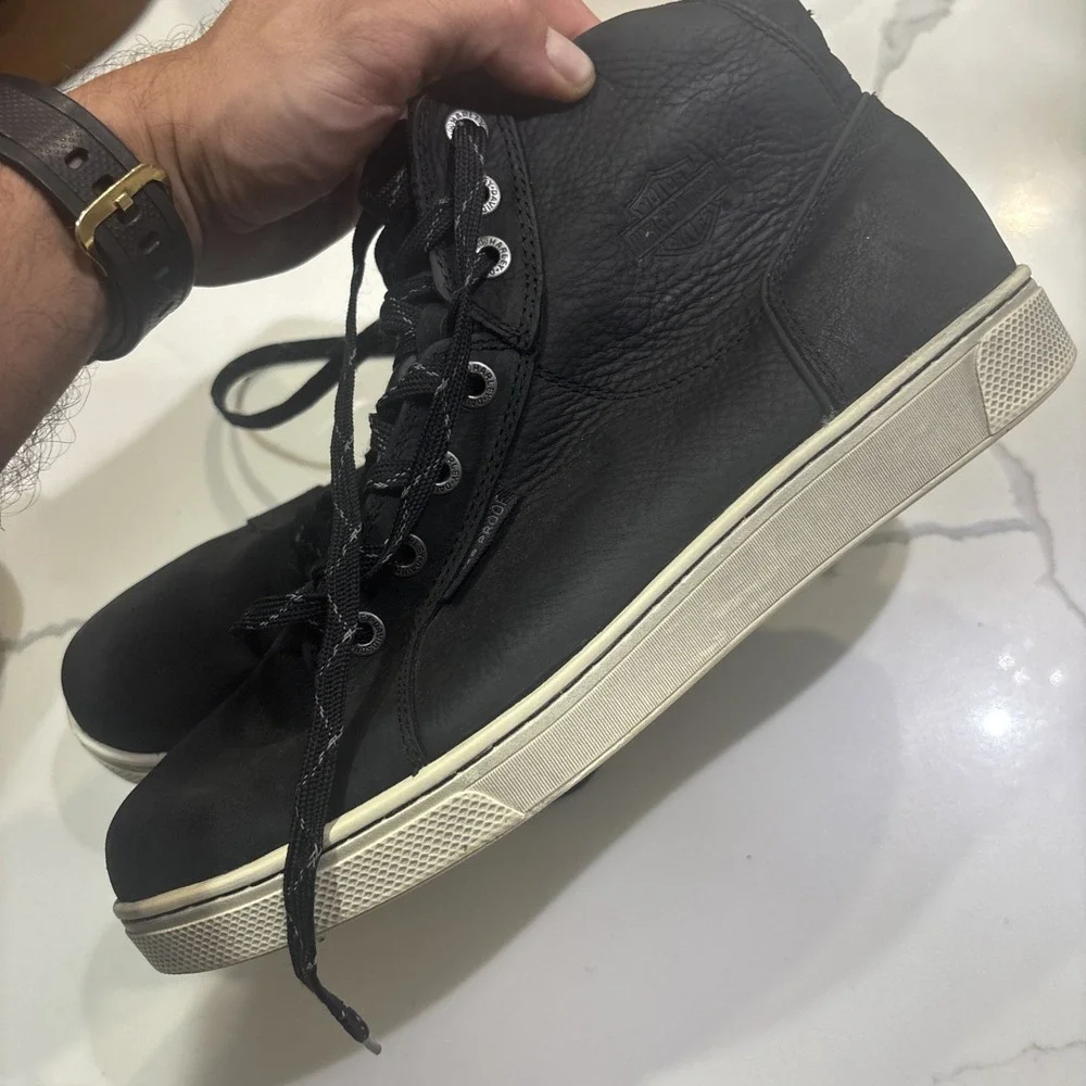 Harley-Davidson Shoes Men's 9 Black Midland Motorcycle Riding Sneakers Boots